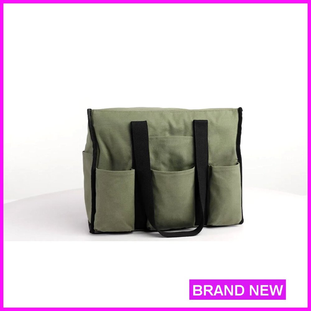 Large Waterproof Tote Bag with 12 Pockets Utility Work School Professional - Picture 7 of 7